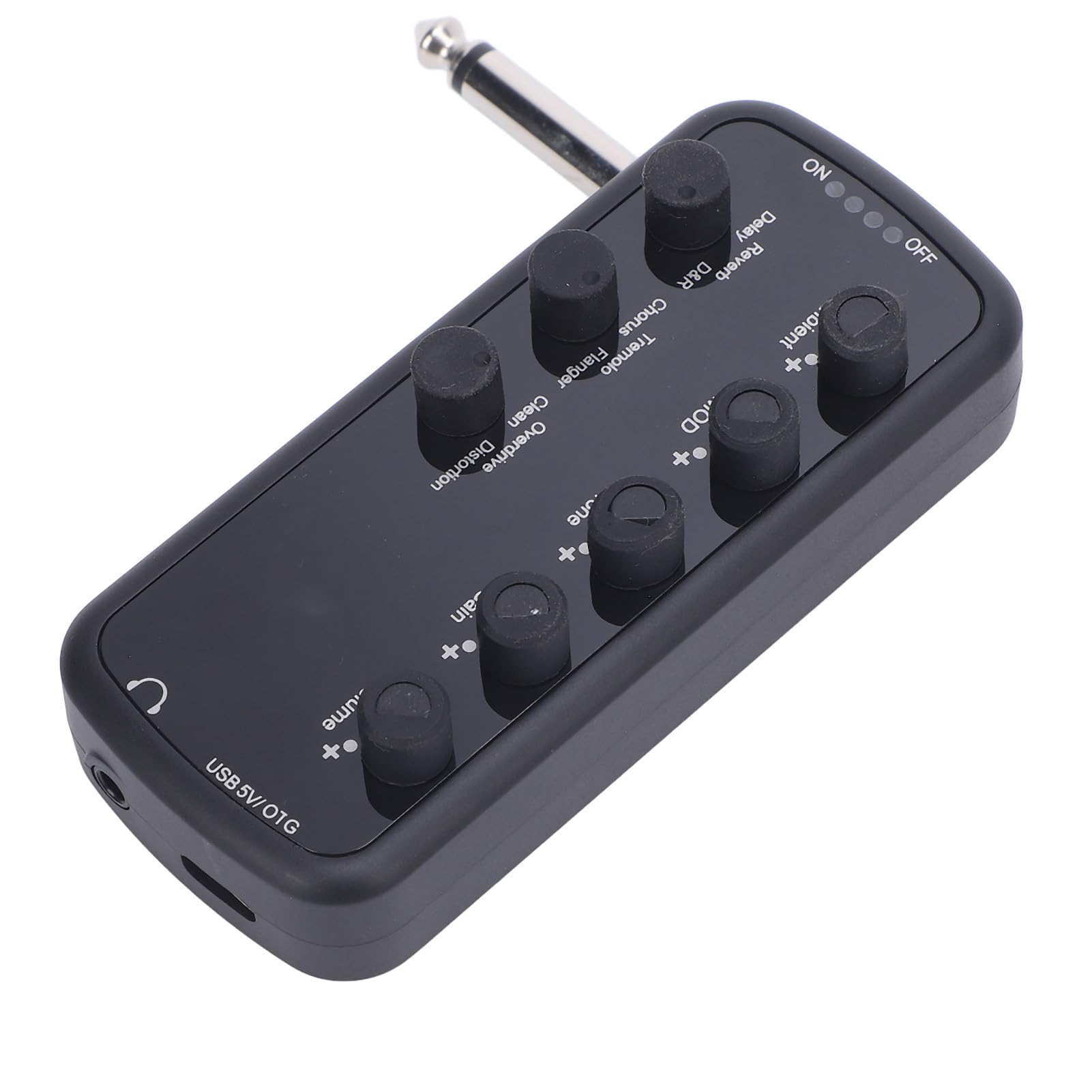 POENVFPO Amplificateur de Casque de Guitare électrique, Explorer Les Possibilités Sonores, la Réverbération Intégrée, Le Trémolo pour Les Guitaristes Acoustiques avec Chœur et Le Retard