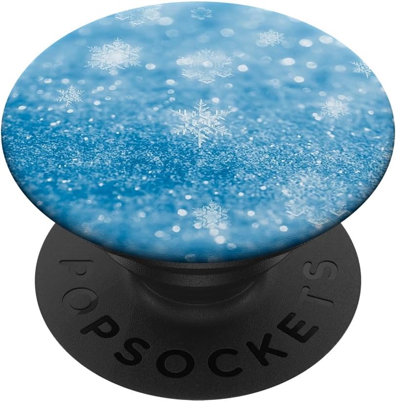 Blue Snowflake Pop Sockets Winter Blue PopSocket Blue PopSockets MagSafe PopGrip for iPhone