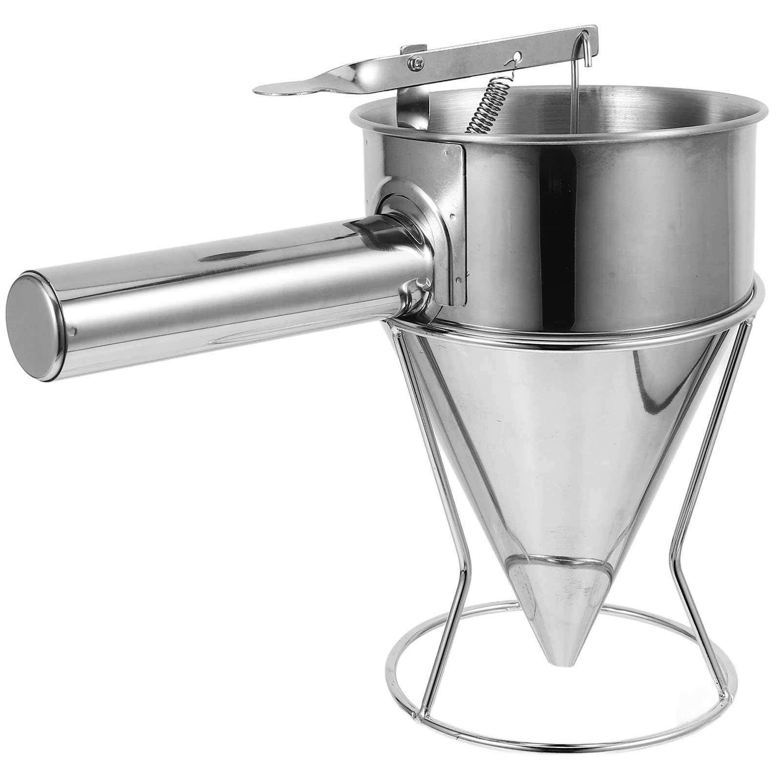 minkissy Imbuto in Acciaio Inossidabile 1200ml per Cucina con Manico Smontabile e Supporto, Versatile per Pancake, Polpette di Pesce e Altri Alimenti