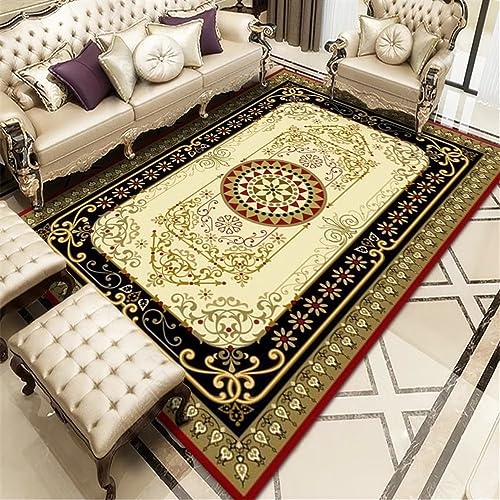 Tapis sol 160x230cm chambre ado moquette florale plante rouge durable anti-acarien