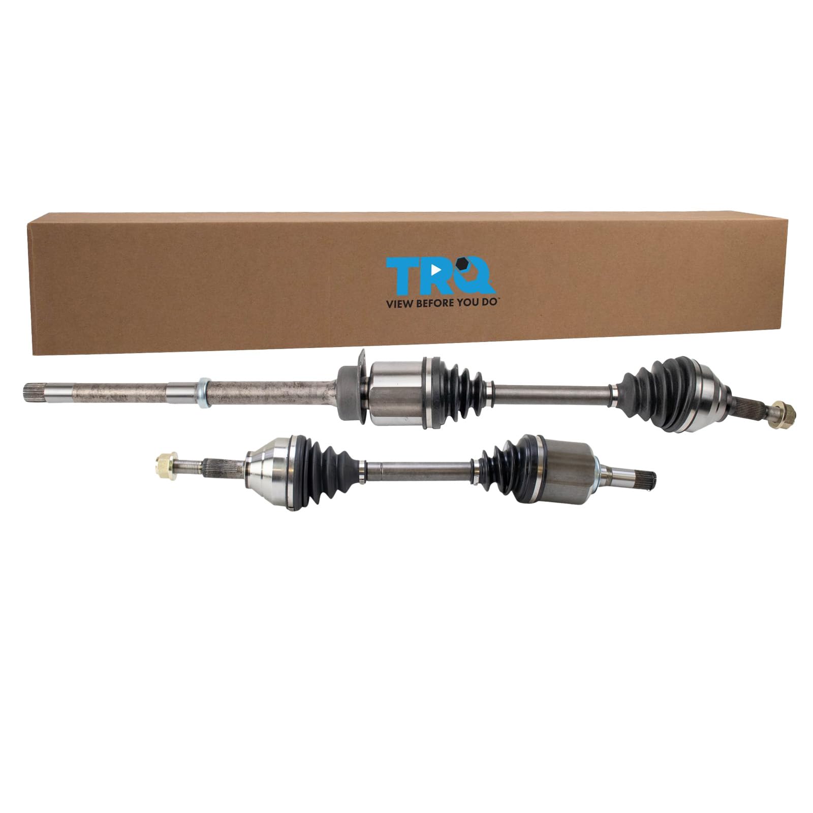TRQ Front Driver and Passenger Side CV Axle Assembly Set All Wheel Drive without Tow Package Compatible with 2011-2014 Ford Explorer V6 3.5L