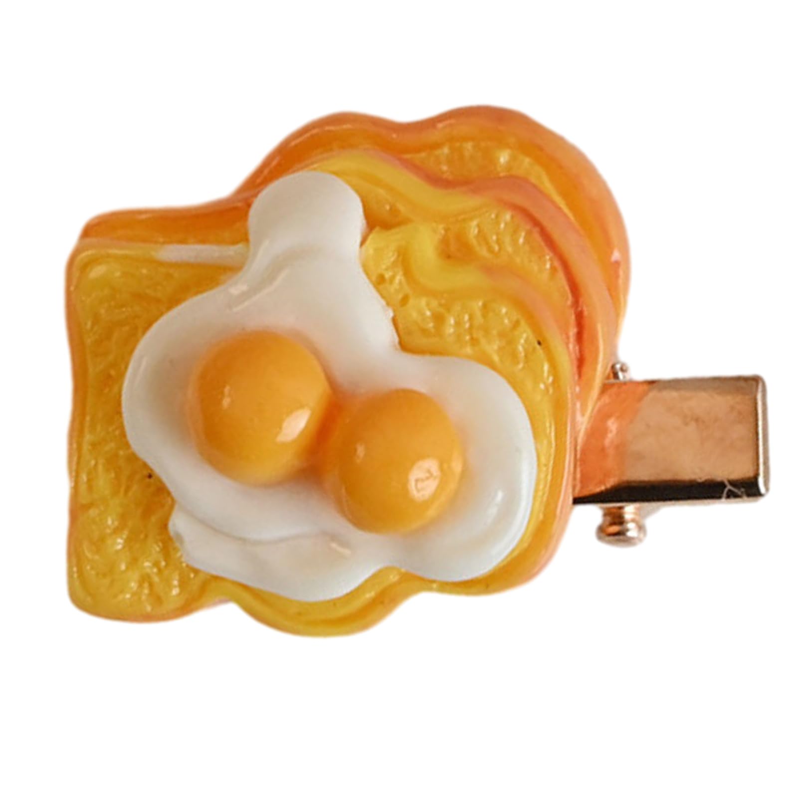 Creative Simulation Bread Shape Hairpin for Girls Taking Photo Hair Barrettes Aesthetics Hair Accessories.2 Simulation Food Double Yolk Toast Slice Hairpin