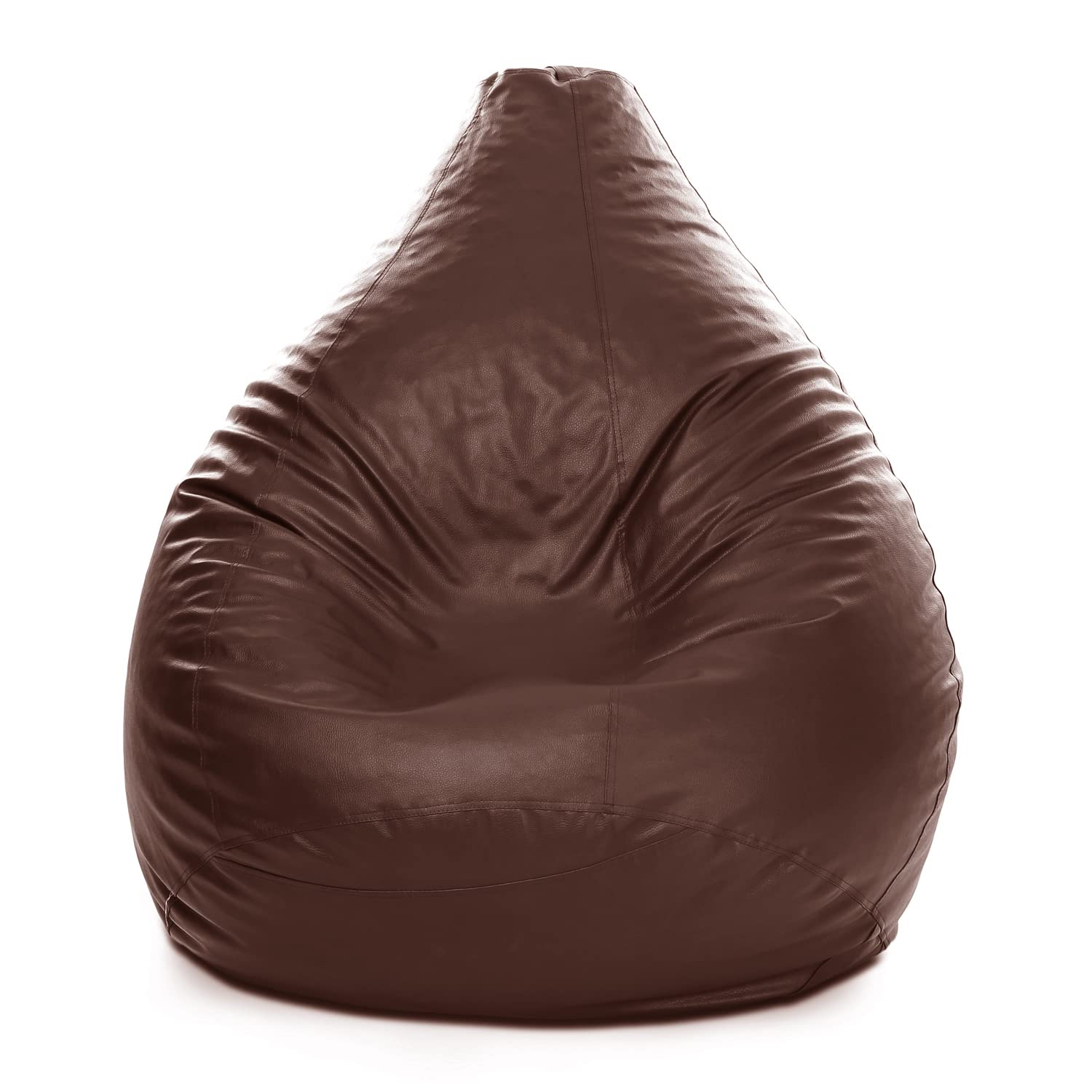 Luxe Decora PVC Bean Bag with Filling (3XL, Brown)
