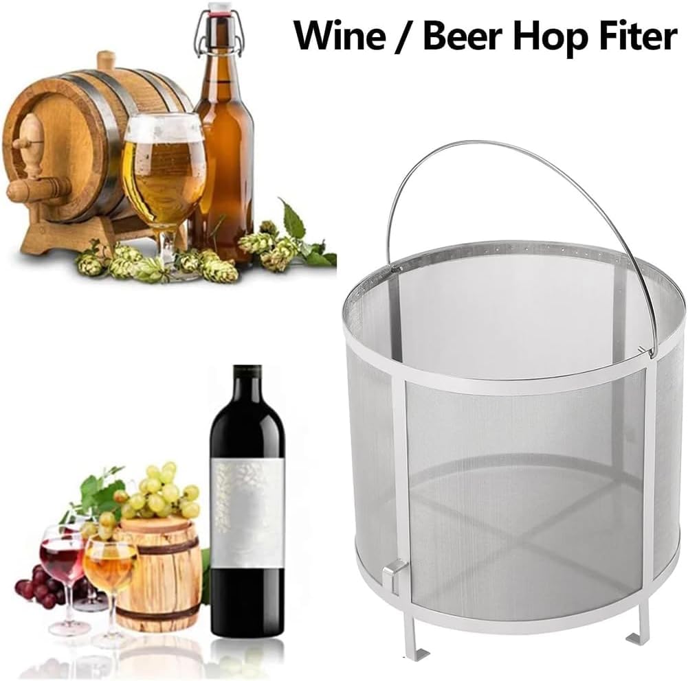 Hopfenfilter In 3 Größen, 300 Mikron Maschenweite, Siebkorb Aus Edelstahl 304, Bier-hopfenfilter Für Heimbrauen, Wein, Bier, Teekessel 35x35cm