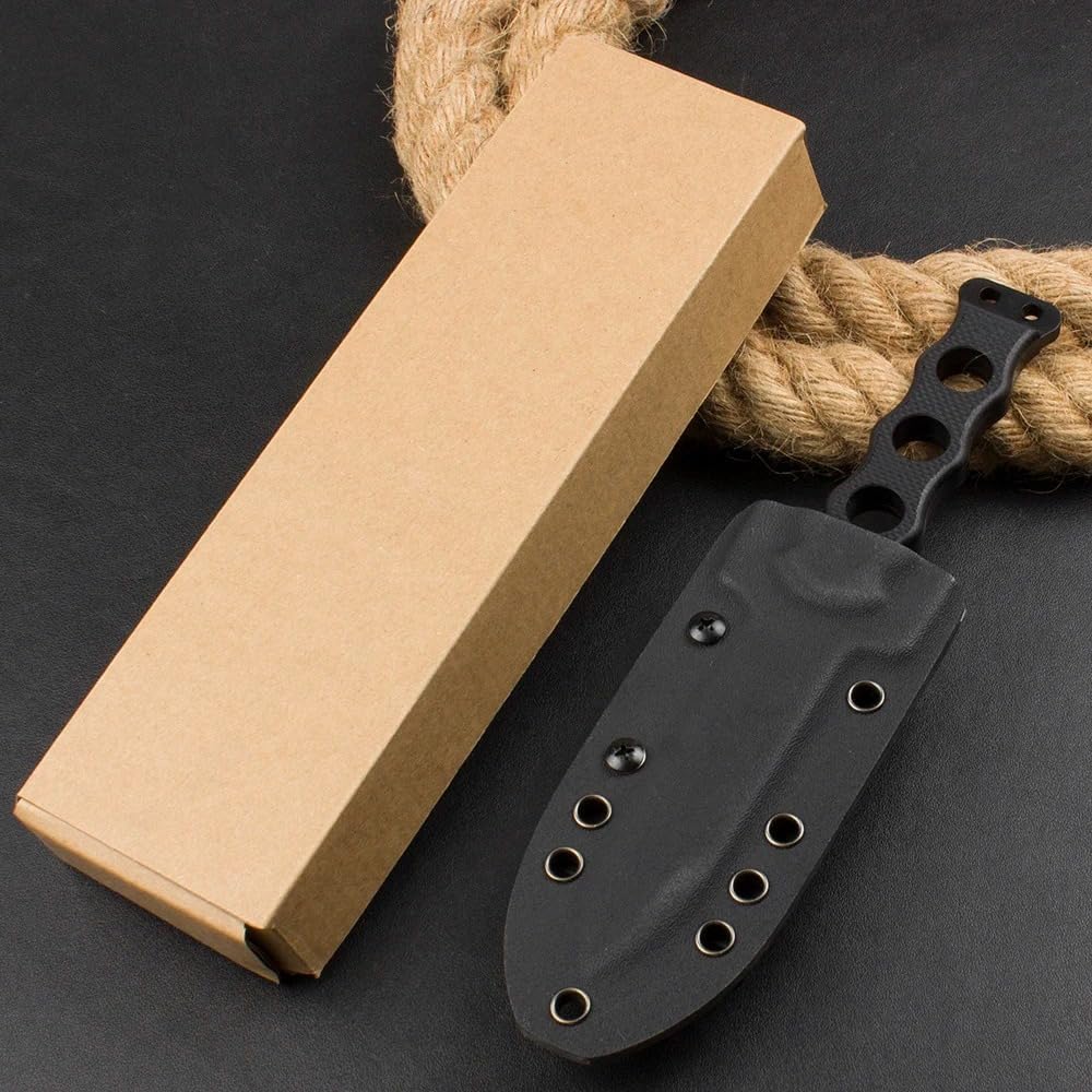 Outdoor Messer Feststehende Klinge mit Kydex Scheide, Hergestellt aus DC53 Stahl, Full-Tang Survival Messer mit G10-Griff, Geschenk für Männer