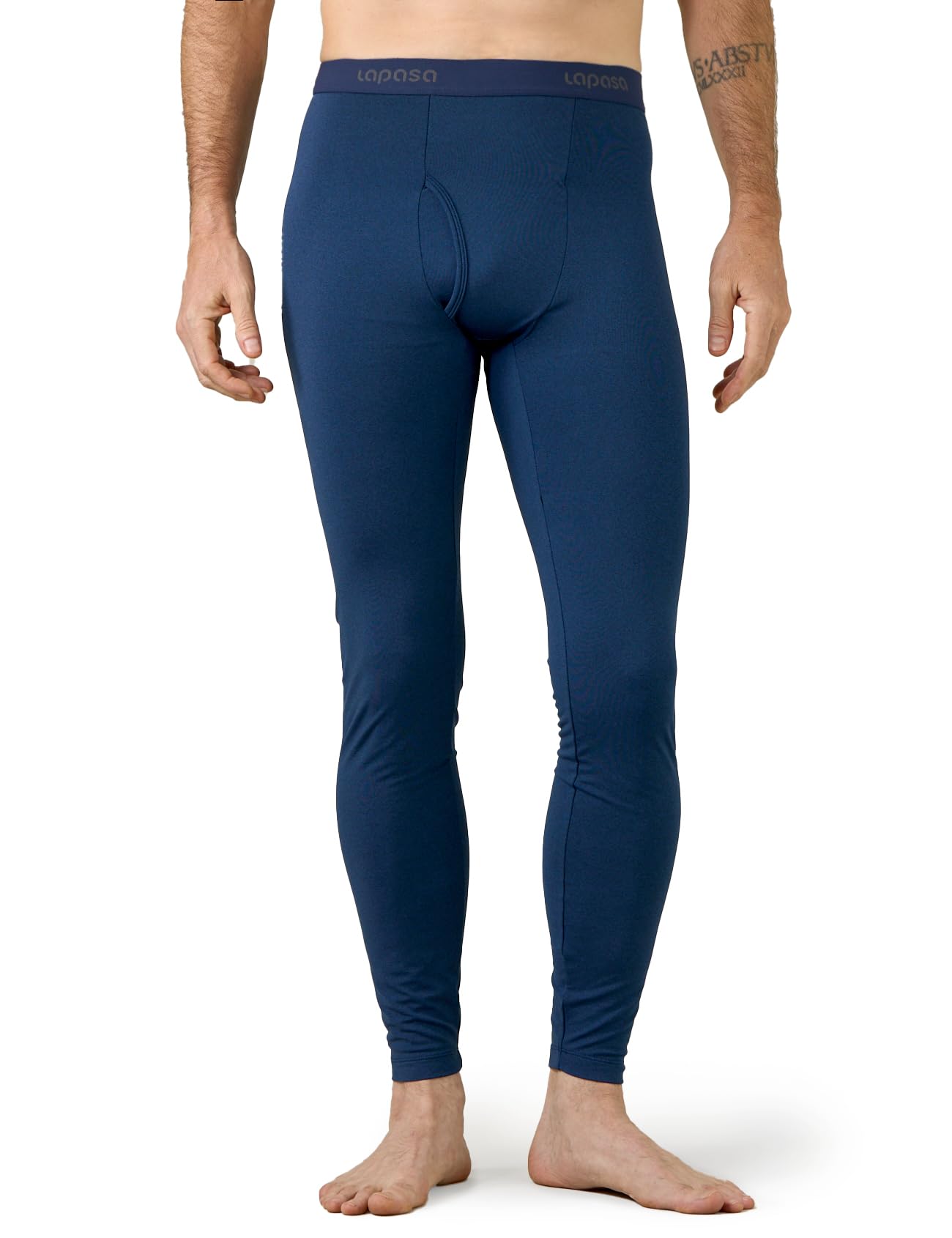 LAPASA Pacco da 2 o 1 Calzamaglie Termica Uomo Fodera in Pile Medio/Pesante Pantaloni Termici Sportivi Strato Base Biancheria Intima Leggings Caldi M10/M25/M56