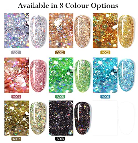 Misscheering UV Shiny Glitter Diamond Nail Gel Polish 5ml (A004) 2