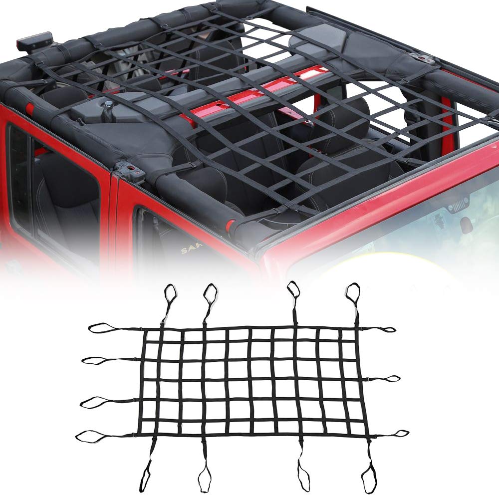 Cargo Net Top Mesh Net for 2007-2018 Jeep Wrangler JK & Unlimited 4 Door