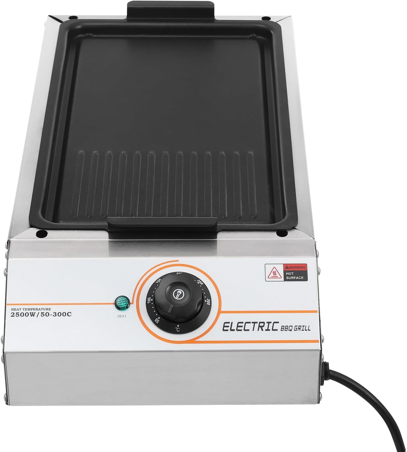 Electric Griller, Adjustable Temperature Control 122°F-572°F,Teppanyaki Flat Grill for Outdoor Cooking Kitchen and Patio Backyard Barbecue