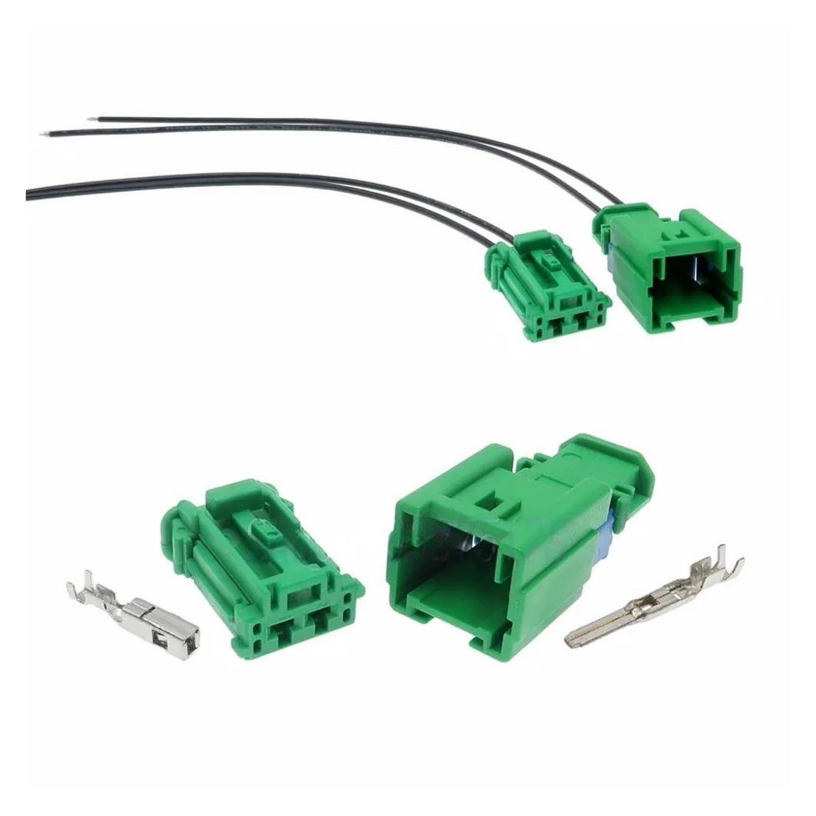 Regleta De Terminales Automotriz 2 Pines - Conector 98819-1025 Y 98824-1025 - Juego De Conectores Macho Para Cableado Del Coche