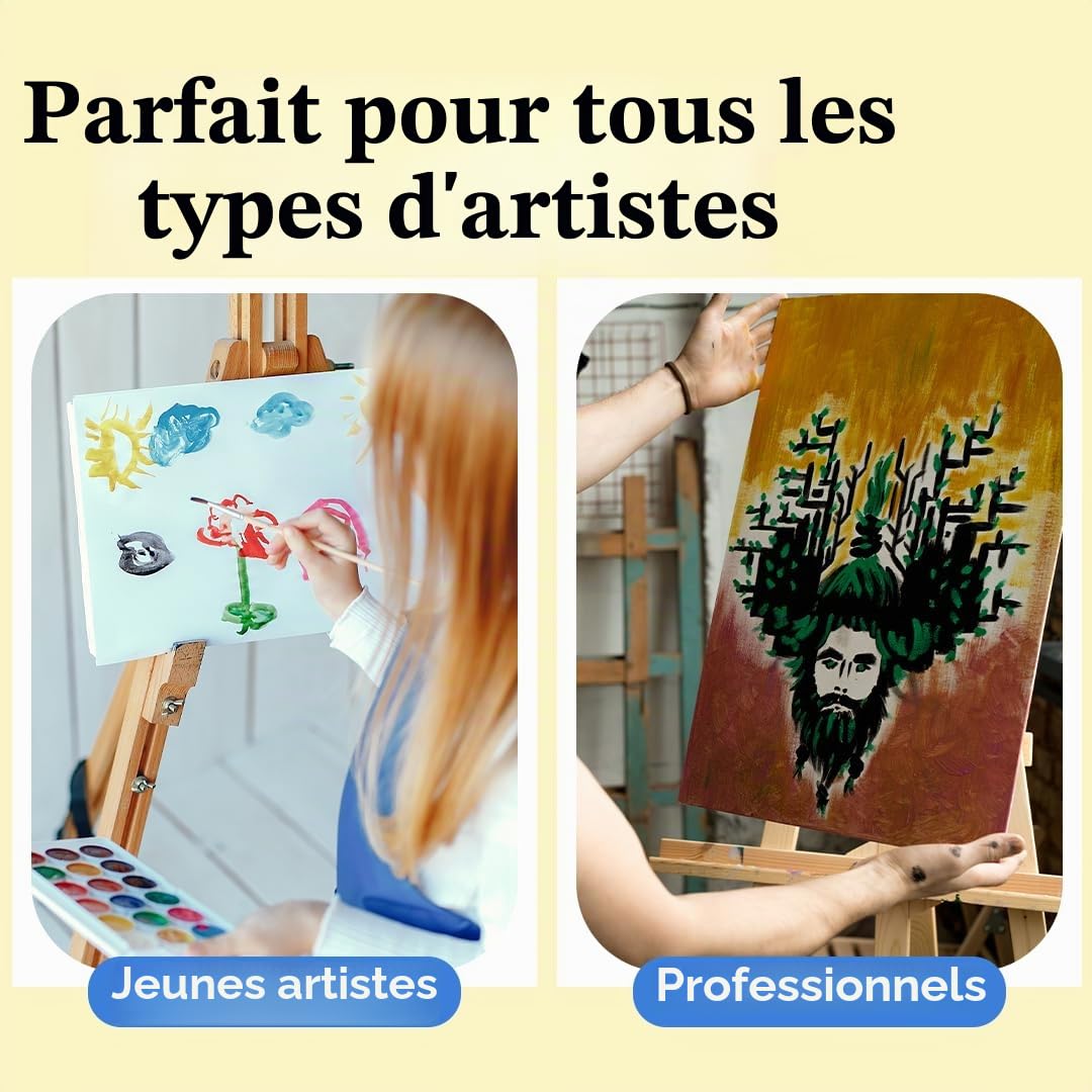 Chalkola Toile Peinture Lot de 20 Toiles à Peindre Formats Assortis 5x7 8x10 9x12 11x14 pouces Coton 100% Carton Entoilé pour Peinture Acrylique Huile Tableau à Peindre Enfants Adultes