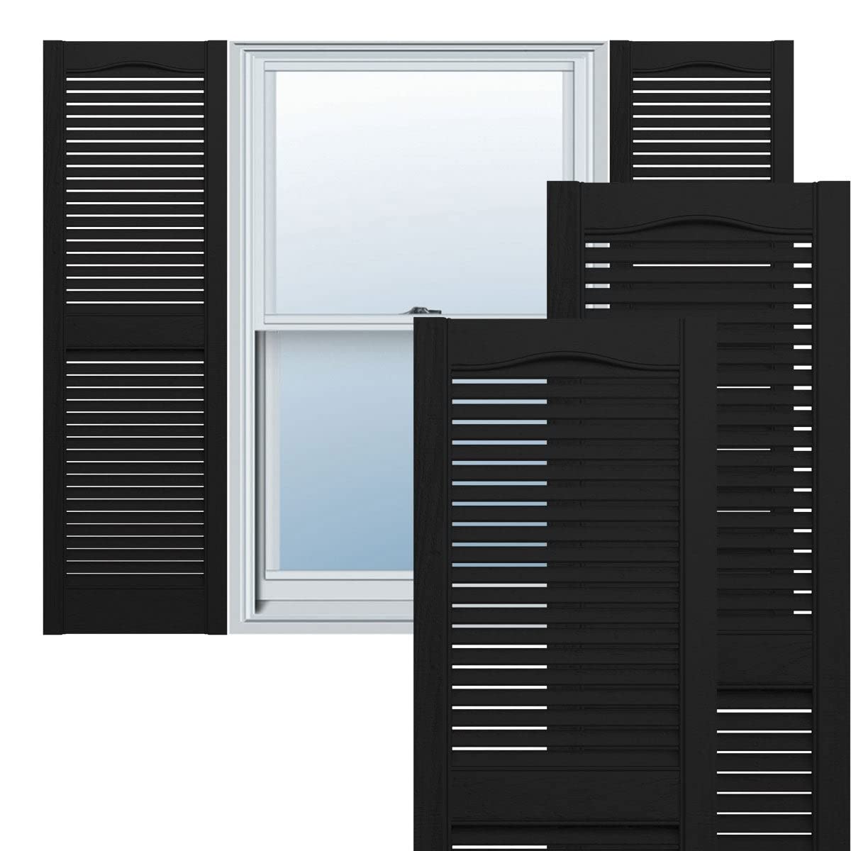 Open Louver Vinyl Shutters