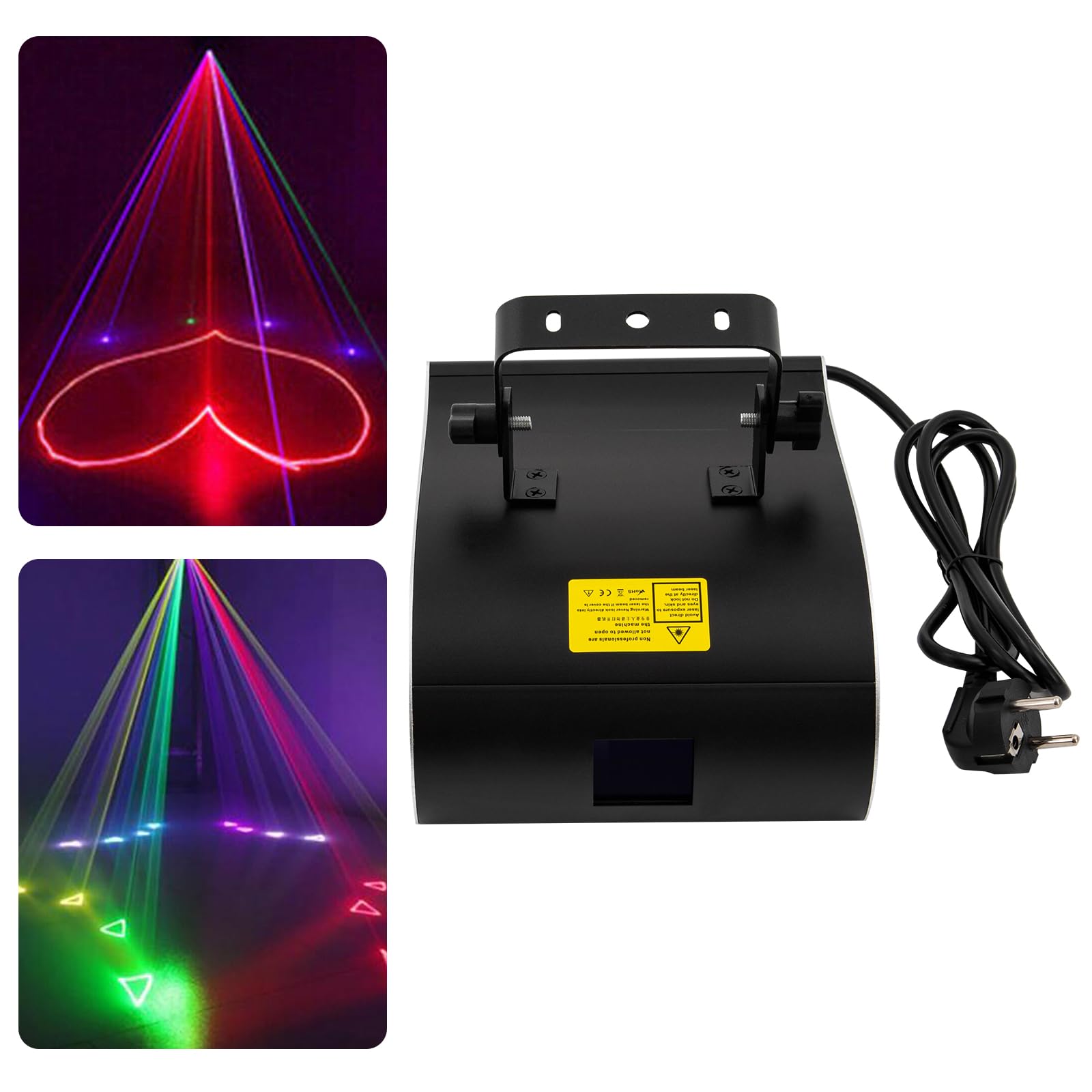 Lampa dyskotekowa DJ 2 W, projektor DJ, sterowany muzyką 3D, RGB, oświetlenie imprezowe, sterowanie DMX512, reflektor efektowy, na imprezę, spotkanie rodzinne, do baru, klubu nocnego, KTV na