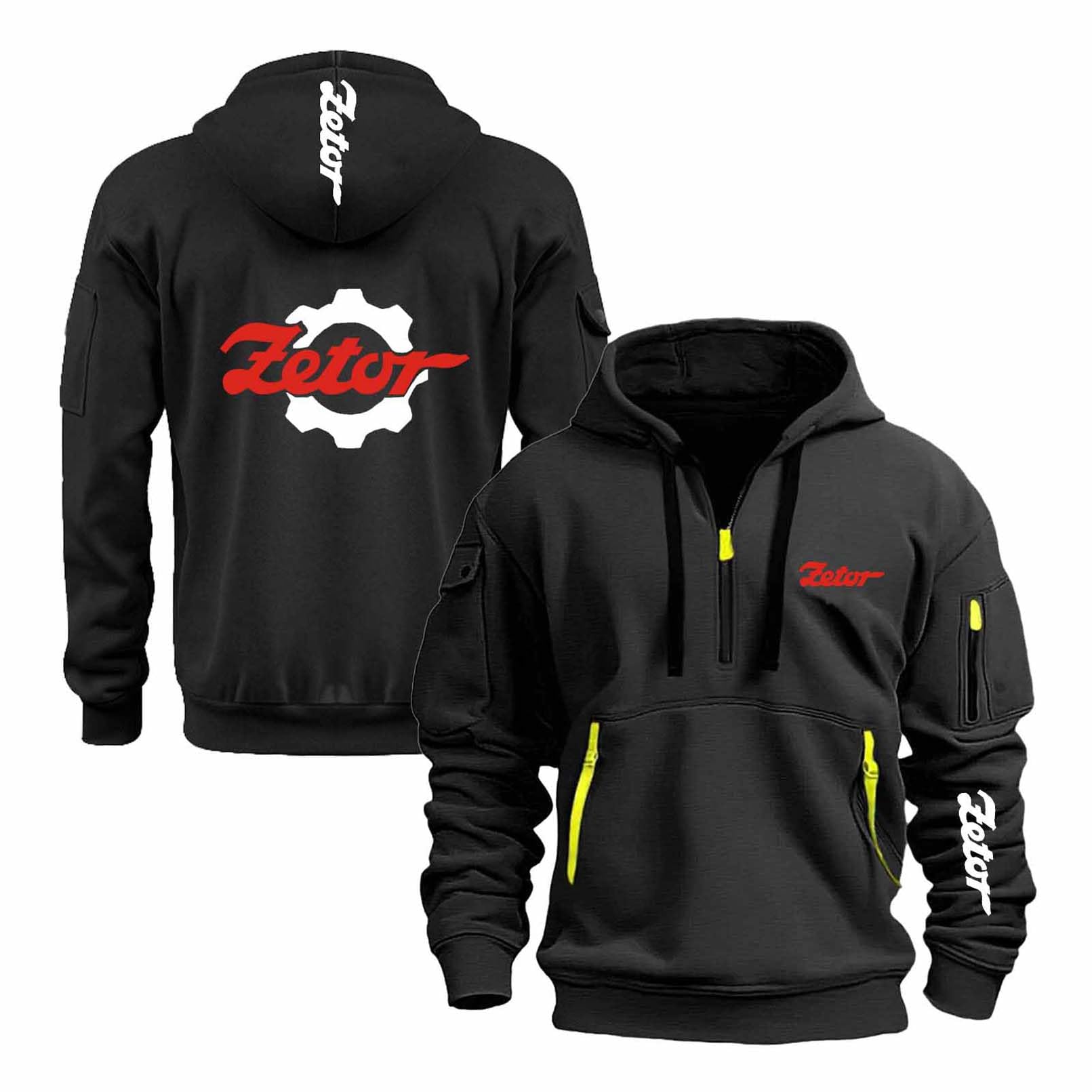 LPPALsjd Men Hoodie Spring Autumn Outwear for Z.e.to.r Long Sleeve Jumpers Sweatshirts Athletic Coat Hooded Sportswear Half Zip Hoody Graphic Jacket-HeiSe||xx_l
