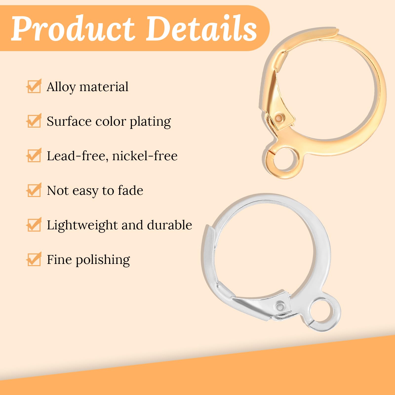 40 Stück Ohrring Rohlinge Leverback - Gold Und Silber Für Schmuckherstellung