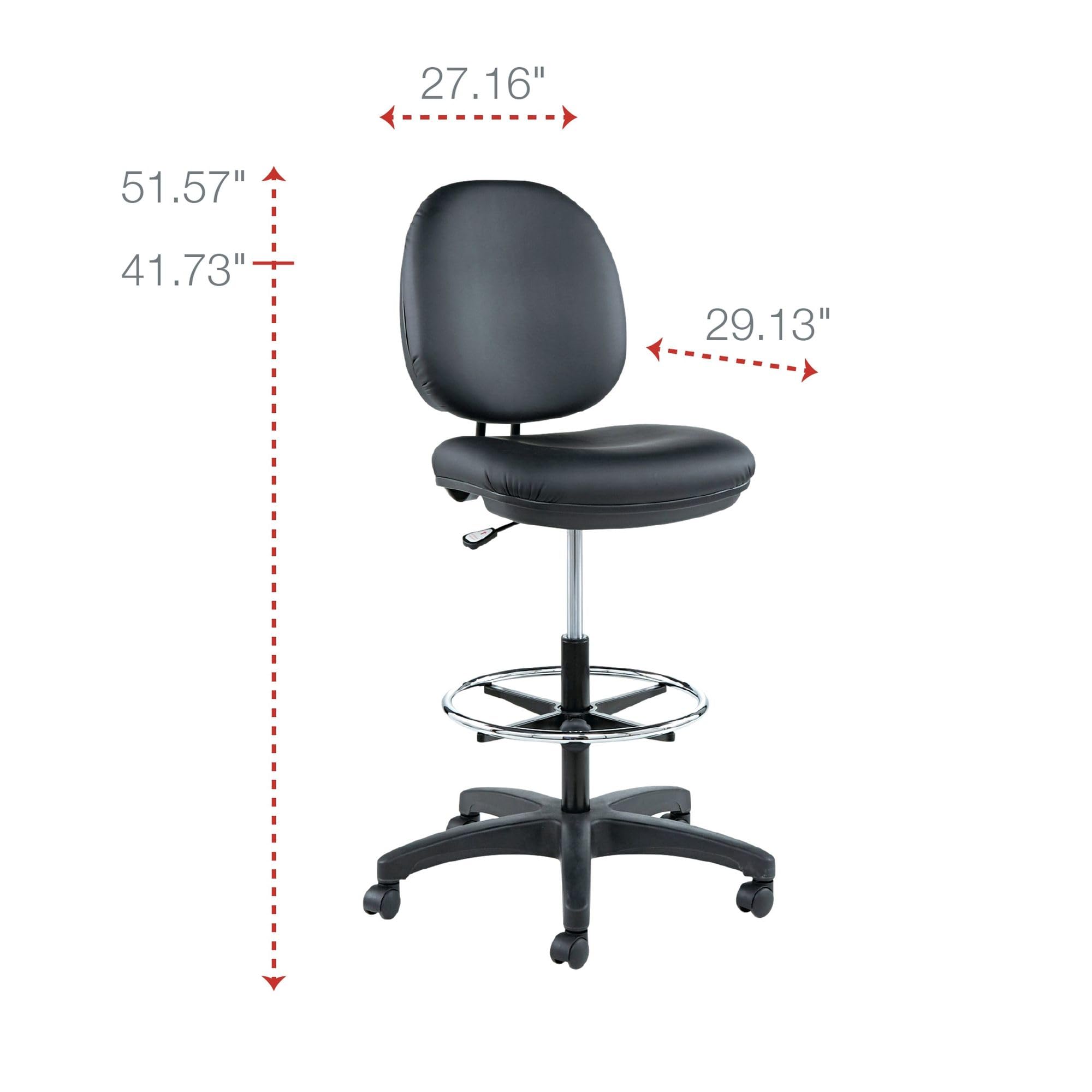 Amazon.com: Alera Interval Series Swivel Task Stool, PVC-Free Faux