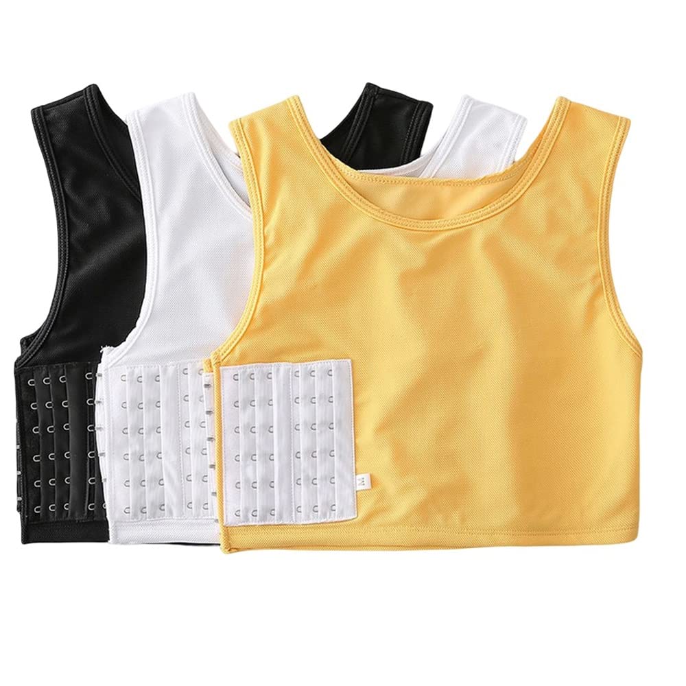 Binder Poitrine Ajustable contre la Disconfort Débardeur Maille 6 Rangs