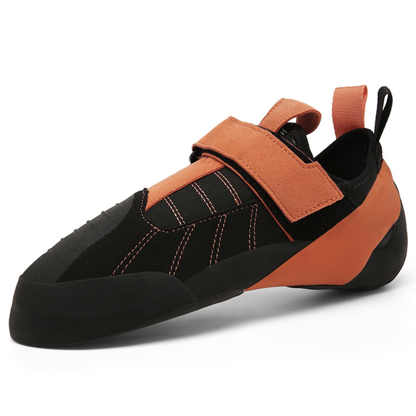 DAMANDO Ladies Rock Climbing Shoes for Gym and Sport, Low-Volume Indoor Wall Climbing Shoes Comfort Bouldering Shoes,Orange,8.5