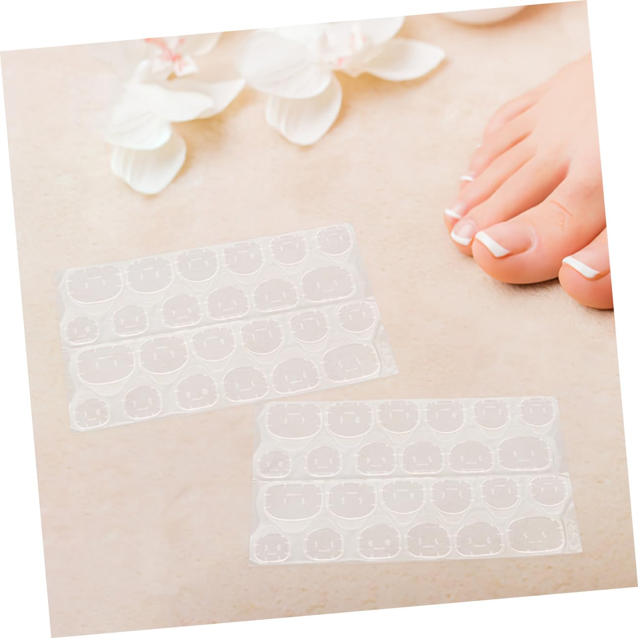 FRCOLOR 100 Sheets Double-Sided Nail Adhesive Tabs Strong Glue for Press-on Nails