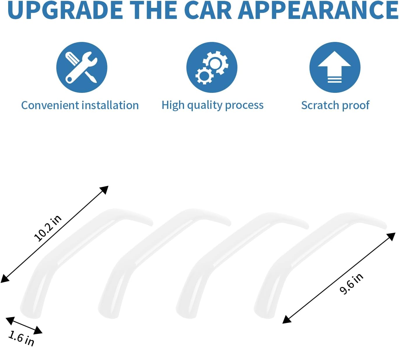 for 2024 Jeep JL A&B Pillar Grab Handle Trim Cover Compatible with Jeep Wrangler JL JLU Gladiator JT 2024 White Interior Accessories 4 pcs