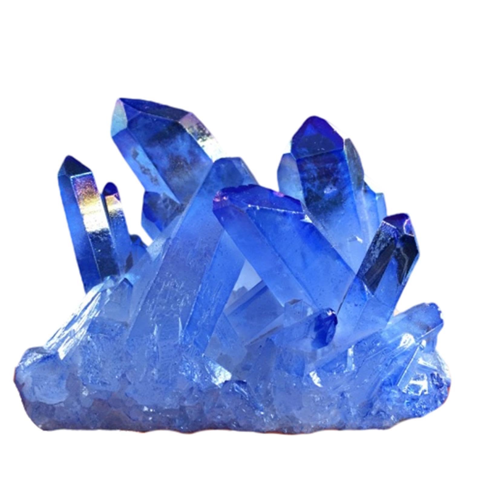 QWZTAEOZA Blue Crystals, Crystal Cluster Geode Stone High Gift Ornaments,600g