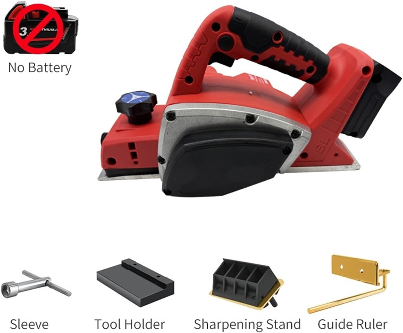 Handheld Electric Planer Cordless Wood Planing Mac 15000RPM Brushless Electric Planer Cordless Handheld Power Planer Carpenter Home DIY For Milwaukee 18V Batterys Pins
