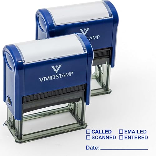 Miniatura 6 de Llamado  Escaneado  Enviado por correo electrónico con sello de goma de oficina autoentintado de línea de fecha (tinta negra) - Q-300