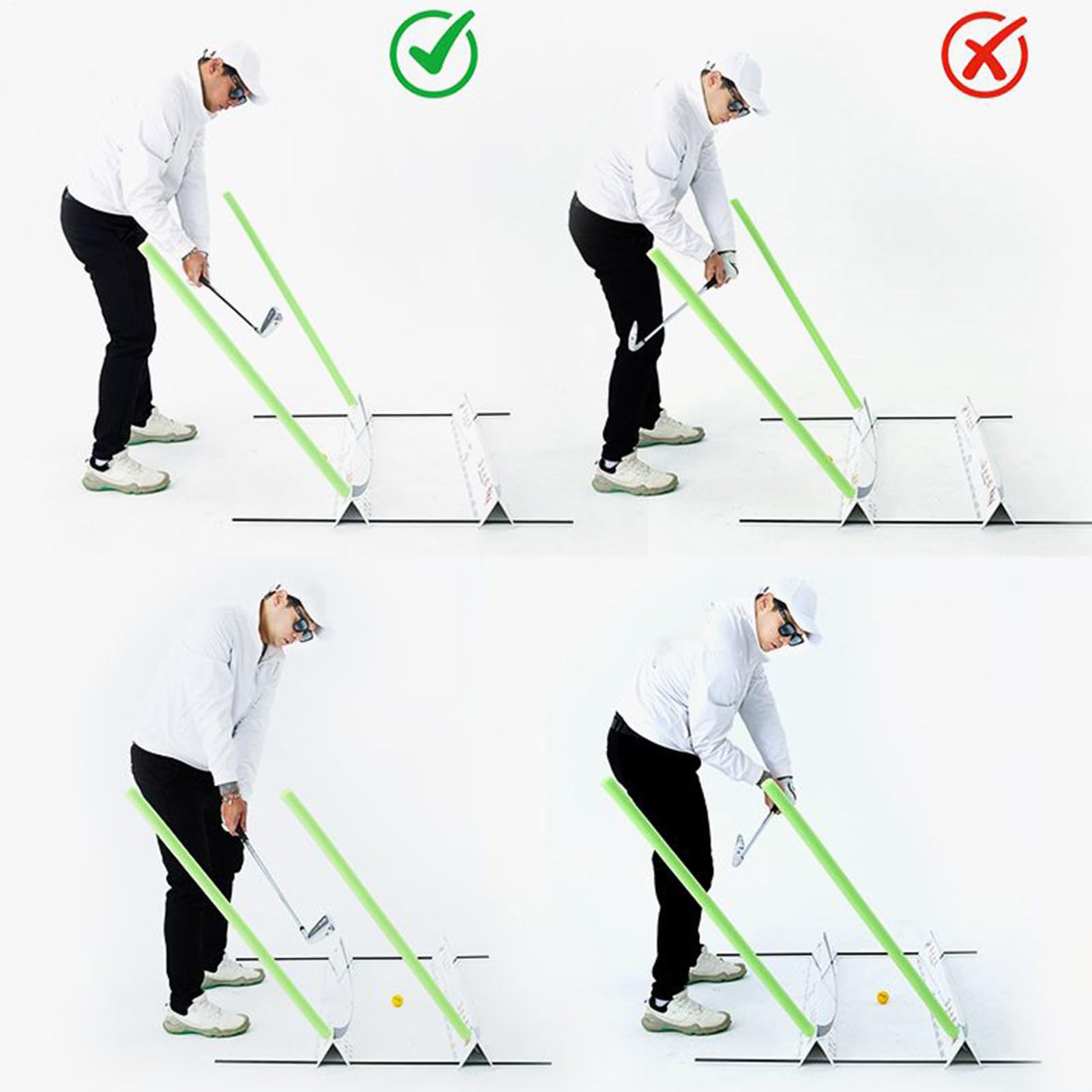Juego de entrenamiento de golf para aumentar la precisión, para interiores y exteriores, hogar, puerta, pasillo, escalón
