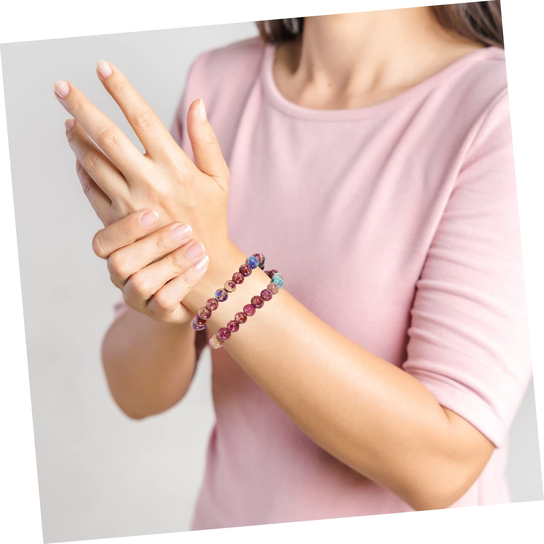 STOBOK 5pezzi Bracciale Donna Imperiale Con Perline Fai Da Te Kit Di Perline Colorate Per Creazione Gioielli Artigianali e Decorazioni Per Festa