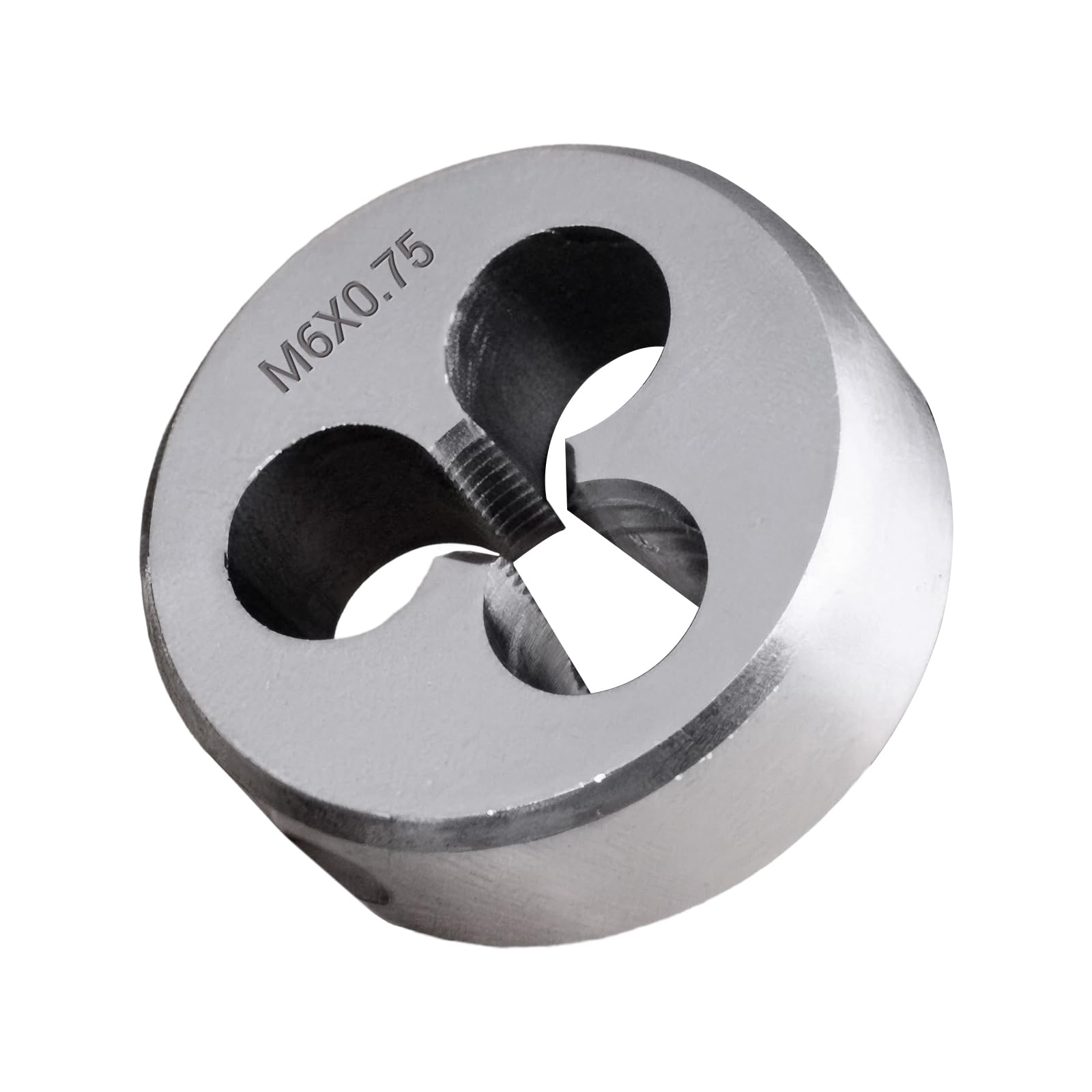 1 Stück M6 x 0,75 mm rundes Feingewinde-Schneideisen, metrisches Linksgewinde aus legiertem Stahl, rundes Schneideisen für Gewindeformen, Bearbeitung, Reparatur, Schraubenschneidwerkzeug