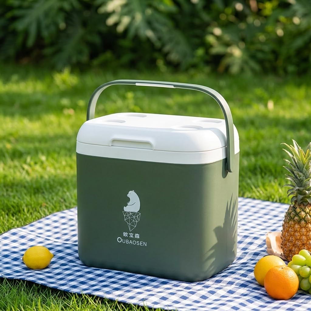 Glacière Pique-Nique Isotherme Portable avec Pack Glace Camping, pour Les Loisirs - pour Les Vacances