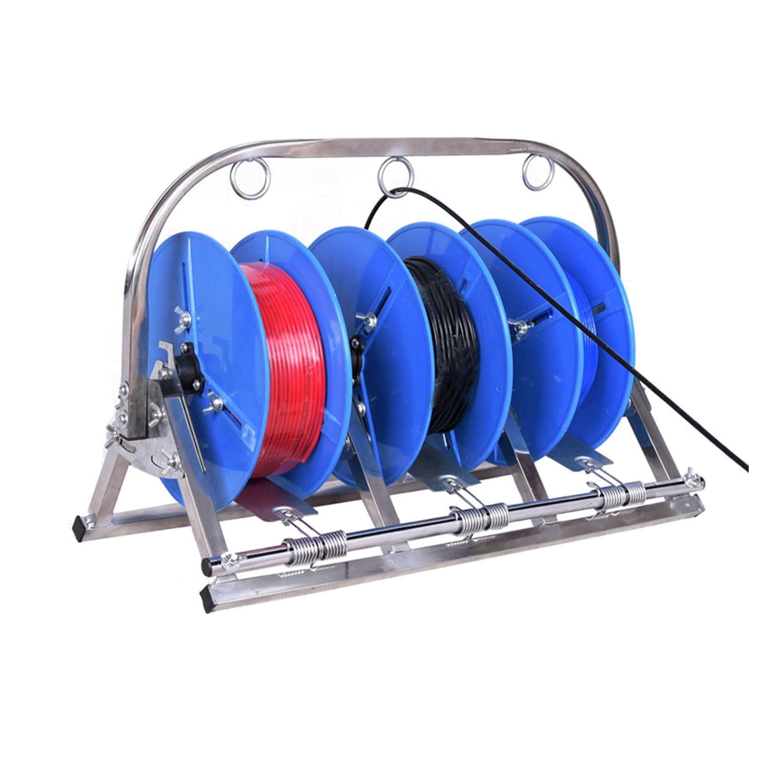 Dispensador de carretes, Estante de Alambre Plegable para carretes, Soporte de Almacenamiento de carretes de Alta Resistencia, Estante de Almacenamiento de Rollos de Cintas, para u