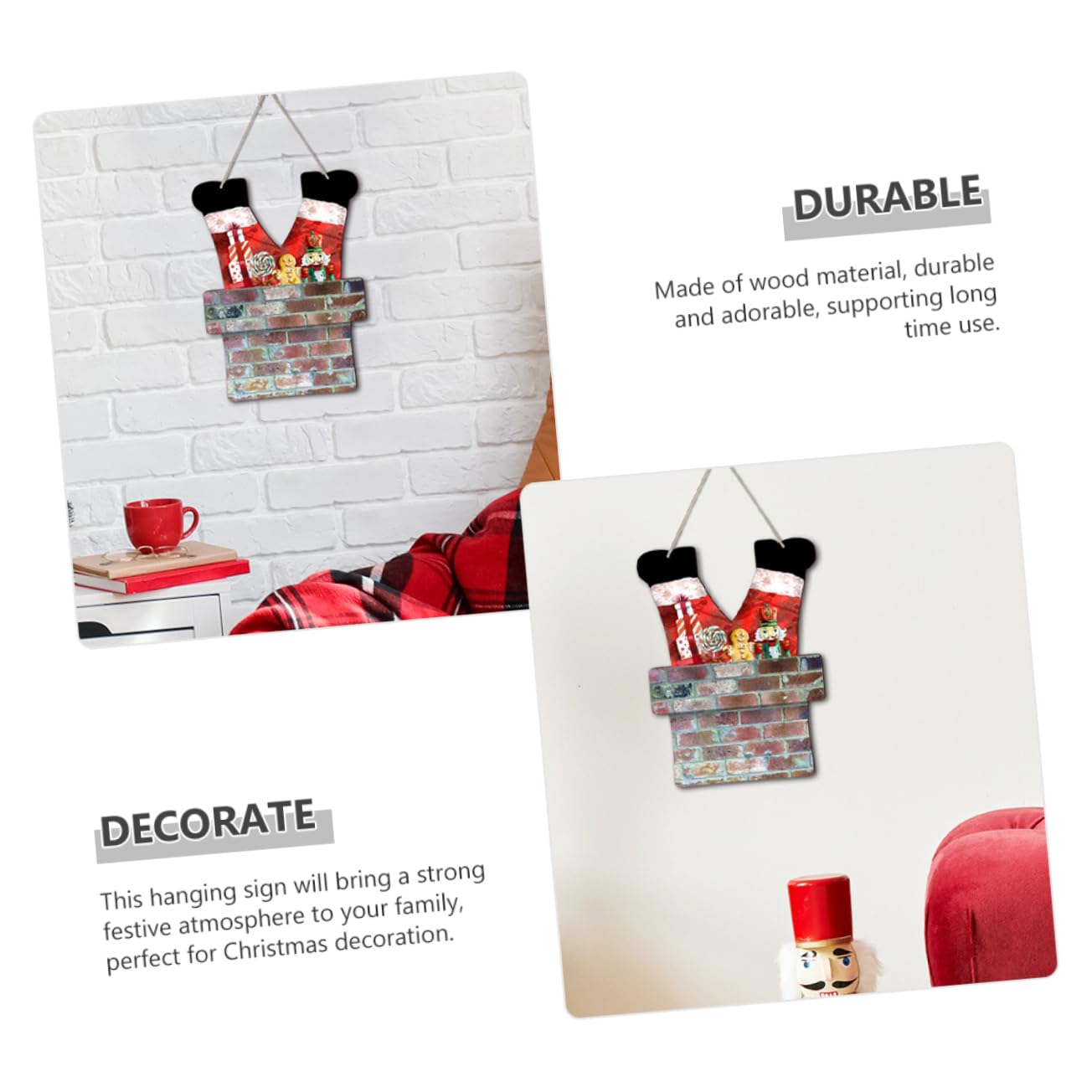 Alipis 5 Piezas De Letreros Colgantes De Chimenea De Navidad Letrero Colgante De Chimenea De Papá Noel Adorno Colgante De Navidad Decoraciones Navideñas Decoraciones De Papá Noel