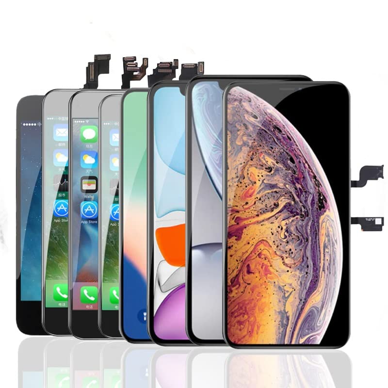 Image of eCom Hub Compatible for Apple iPhone 7 Plus Black LCD Display + Touch Screen Replacement Assembly Combo Folder