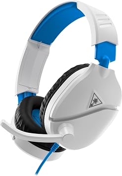 TURTLE BEACH RECON 70P TBS-3455-01 White/Blue Gaming Headset, Foldable Microphone, PC, PS4, PS5, Nintendo Switch, Xbox Mobile, 0.14 inches 3.5 mm, Lightweight, Genuine Japanese Product