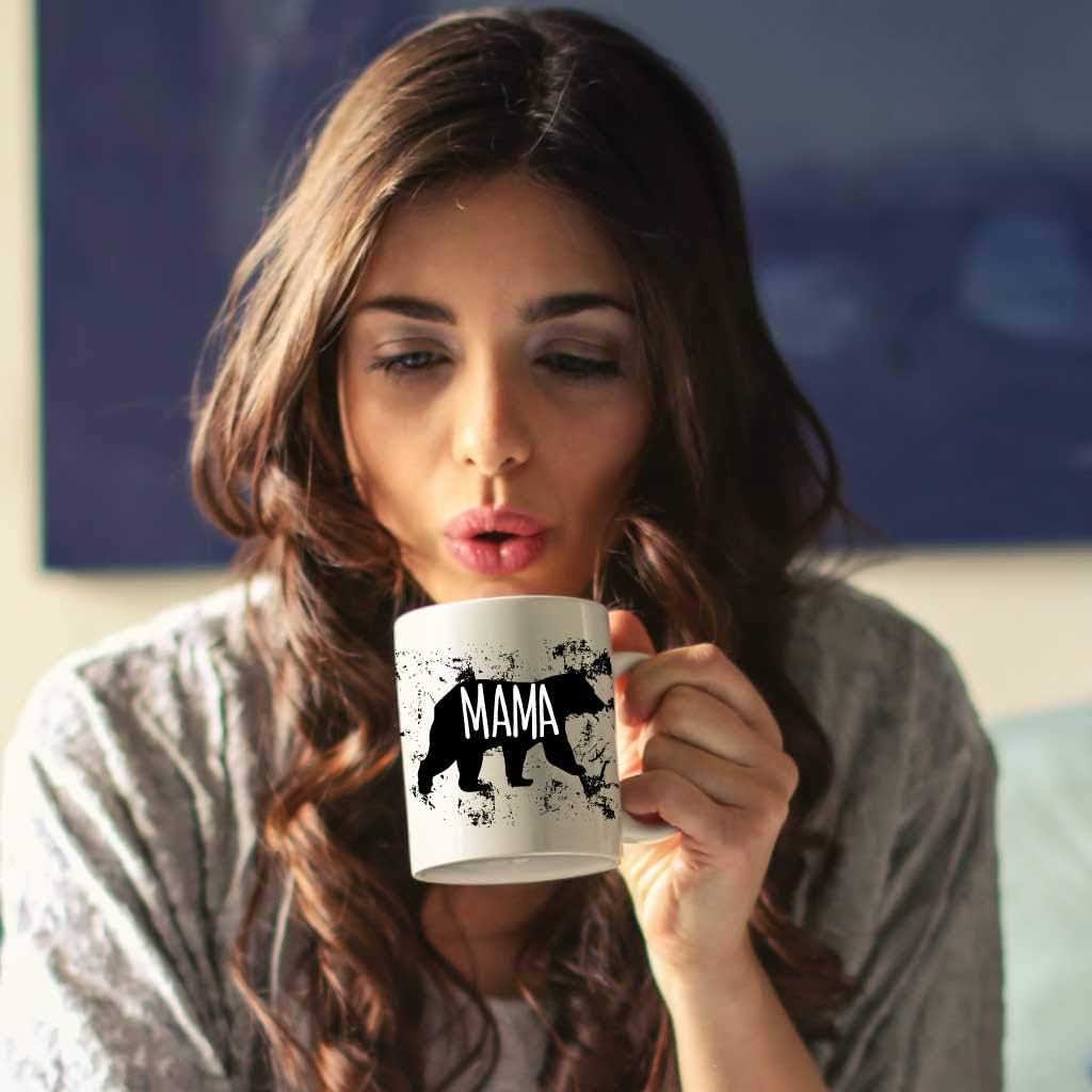 VictoryStore Ceramic Mugs Mom Coffee Mug - Mom Mugs 15 ounces Mama Bear Mug
