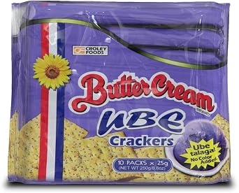 Croley Foods Buttercream Crackers - Ube Flavor, 8.8 oz 250g 10 Count