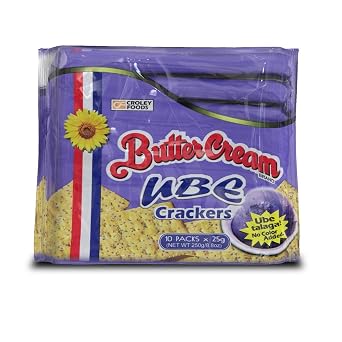 Croley Foods Buttercream Crackers - Ube Flavor, 8.8 oz 250g 10 Count
