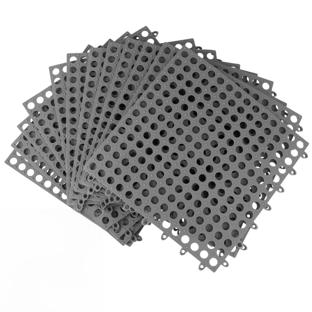 Azulejos de drenaje de plástico entrelazados para baño baldosa calada antideslizante exterior