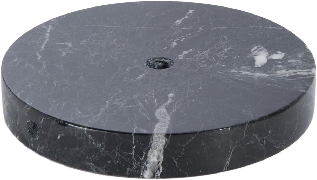 B&P Lamp® 6 Inch Diameter Round Black Zebra Base