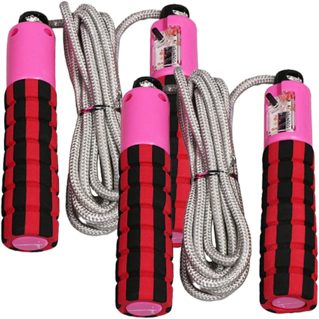 HEMOTON 1Pc Automatic Counting Jump Rope for Workout Comfortable Grip Skipping Rope with Fitness Accessory for Gym Training Home Exercise Random Color