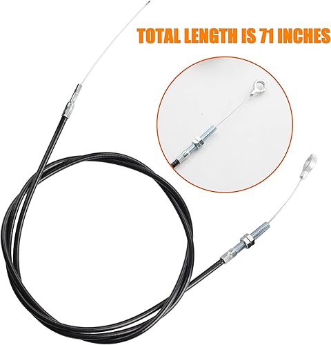 Miniatura 2 de Cable de acelerador universal compatible con Manco Go Kart 8252-1390 Go Cart, cable de 71 pulgadas con carcasa de 63 pulgadas, dos juegos de cable