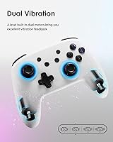 Vista 6 de DOYOKY Switch Controller, Hall Effect Joystick Switch Controller Compatible with SwitchSwitch Lite, Wireless Gamepad with 7 LED ColorsMotion
