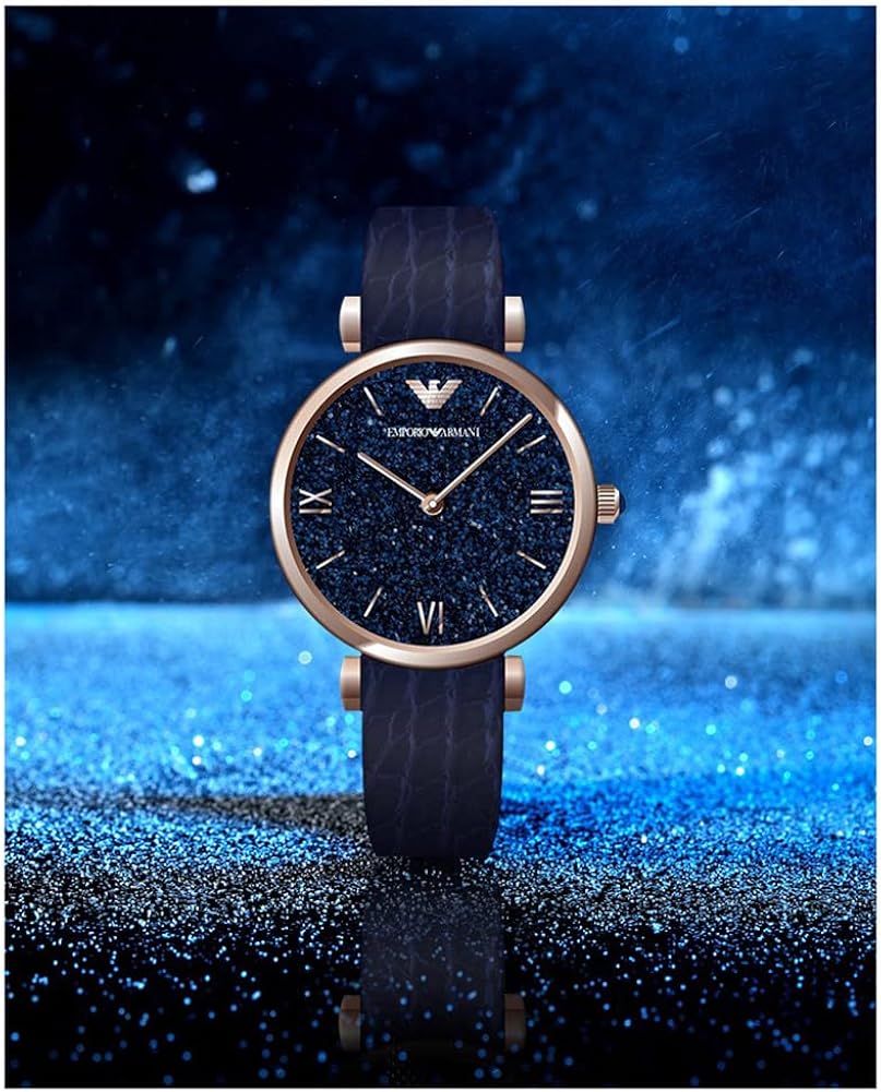 Emporio Armani Orologio Donna, movimento a due lancette, cassa in acciaio inossidabile oro rosa 32 mm con cinturino in pelle, AR11424 Emporio Armani Orologio Donna, movimento a due lancette, cassa in acciaio inossidabile oro rosa 32 mm con cinturino in pelle, AR11424