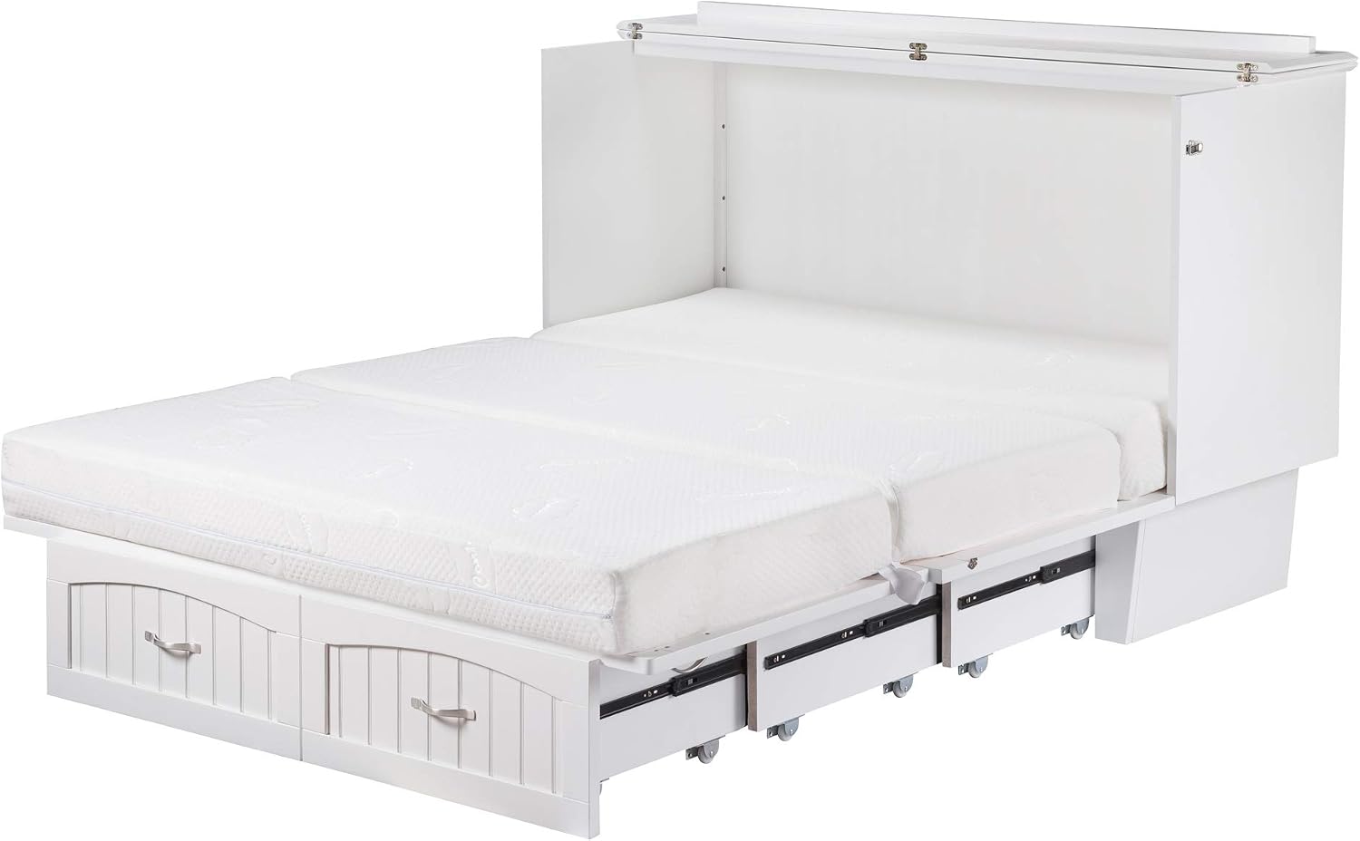 AFI Nantucket Murphy Bed Chest, Queen, White