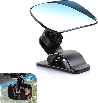 Car Interior Rearview Baby Mirror, 360 Rotation Safety Auto Seat Mirror, Kids Car Accessories, Universal for Observing Infant Toddler Child Children Backseat Adjustable Rearview