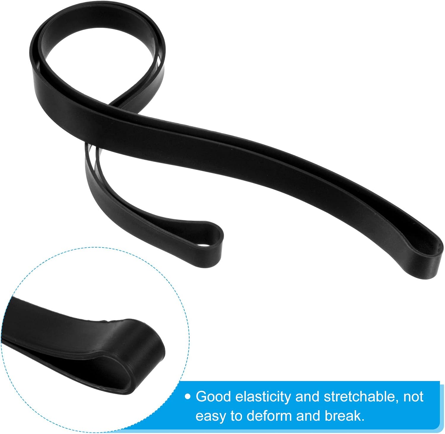 PATIKIL Towel Bands, 6 Pack Elastic Elastic Beach Chair Towel Clips Windproof Towel Holder Silicone Rubber Bands Straps for Beach Pool Cruise Chairs, Black