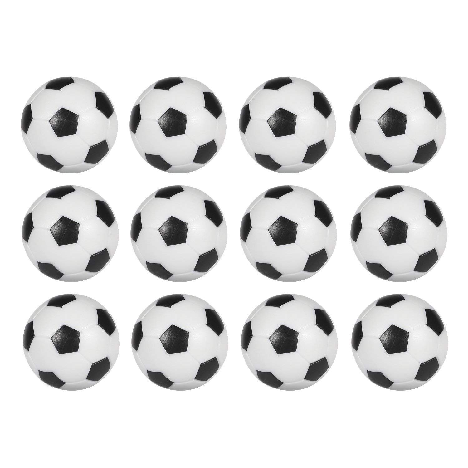 Early Buy Table Soccer Foosballs Mini Black and White Replacement Balls 36mm Official Foosball 12 Pack