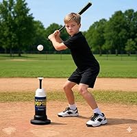 Vista 5 de BB Swing Club Pop Tee, entrenador de béisbol emergente para práctica de golpe, equipo de entrenamiento de camiseta pop con acción de lanzador