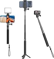 SmallRig Tripé invisível de bastão de selfie para câmera de ação, mastro extensível de 95 cm com grampo de telefone para GoPro 13/12, para Insta360 X5/4/Ace Pro2, para DJI Osmo 360/Action 5 Pro/6